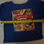 AQ Sport Blue Cropped Graphic Tee XL Cloth Mask NEW Casual Dopamine Kidcore Photo 3