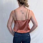 Abercrombie & Fitch Satin/Silk Lace Trim Bodysuit - Rose Gold - M Photo 3