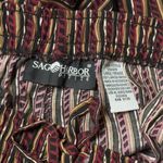 Sag Harbor Vintage 90s Flowy Striped Capri Pants Petite Womans Large Boho Retro Photo 3