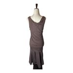 Velvet Tees Velvet‎ Brown Cotton Ruched Sides Ruffled Hem Sleeveless Midi Dress Size XL Photo 1