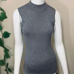 Nygard Silver Metallic Turtleneck Tank Top Blouse Photo 3