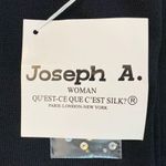 Joseph A Knit Sweater Embellished Jewel Beaded Neck Line Black Silver Gold 2X Photo 4