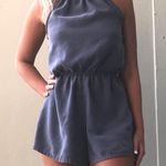 Navy/Gray High neck Romper Blue Photo 0