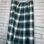 Vintage 1950s Jonathan Logan White & Green Plaid Maxi Skirt 6 CottageCore Preppy Photo 5