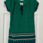 ALLIHOP green and white poka dot dress swim‎ coverup Anthropologie small summer Green Photo 0