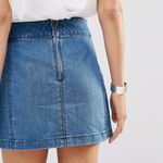 Free People  Zip To It Denim Mini Skirt Photo 2
