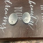 Vintage Neon Orange Rose Floral Cameo Stainless Steel Flower Earring Studs Boho Photo 7