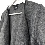 ZARA Knit Gray Black Waterfall Cardigan Size Medium Womens Photo 3