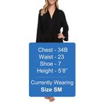 Natori Black Maxi Dress Long Sleeve Wrap Robe with Belt & Pockets Women's Large Photo 4