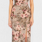 Adrianna Papell NWT  Slate Blush Floral Matelasse Long Dress Formal Gown - 12 Photo 0