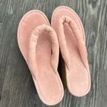 Veronica Beard  Cork Platform Wedge Flip Flop Sandal in Pink Suede Photo 2