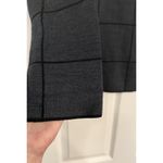 Eileen Fisher  Sweater Sz Small Gray Windowpane Fine Merino Wool Boxy Soft Dressy Photo 2