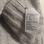 American Eagle  Ribbed Knit Cropped Sweater Gray XS  Long Sleeve Crewneck Ribbed Photo 8