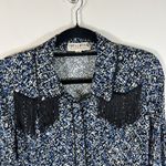 Idyllwind ‎ by Miranda Lambert Blue Long Sleeve Tassel Button Up Size Large Small Photo 1