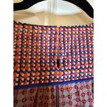 Madewell Silk Blouse Red Blue Plaid Geometric Print Boho Top Size S Photo 5