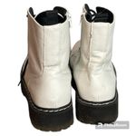 Sincerely Jules  White Leather Harley Lug Combat Boots Size 10 Photo 5