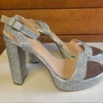 Bar III Bar lll Bling * Silver * Ankle strap * Block Heel * Sz 10 NWOT Photo 1