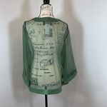Colleen Lopez Sheer Green Kimono Jacket Lightweight Cover Up Size 2X Plus Photo 5
