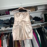 Oh Polly  x Bratz rose gold soft pink metallic tube top denim mini dress 4 Photo 14