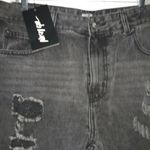 Nasty Gal NWT High Rise Ripped Distressed Faded Black Raw Hem Denim Jeans Size 8 Photo 8