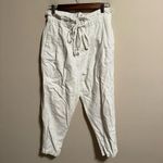Free People  Margate High Rise Pleated Drawstring Paperbag Pants White Size Small Photo 4