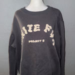 White Fox Boutique White Fox Gray Sweatshirt L/XL Vol. 5 (Last Slide Shows Flaw Tiny Bleach Stain) Photo 0