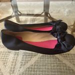 Kate Spade  Black Satin Flats with Bow Photo 1