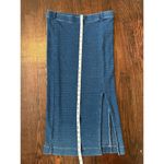 AG Adriano Goldschmied  Denim Color Stretchy Midi Skirt wth Slit Size Large Photo 3