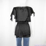 Lucy Paris Black Embroidered Blouse, size S Photo 7