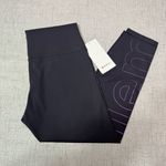 Lululemon Wunder Train High Rise Tight Athletic Legging Black Graphic Logo NWT Photo 2