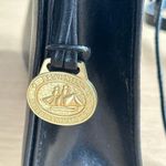 Brahmin  Vintage Luxury Designer Leather Small Crossbody Handbag Black 9"x6"x2.5" Photo 3