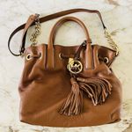 Michael Kors  Camden Luggage Brown Leather Medium Drawstring Satchel Shoulder Bag Photo 0