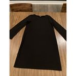 Eileen Fisher  viscose jersey Long Sleeve Scoop crew Neck Plain Black Mini dress Photo 9