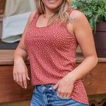 Pulse Boutique Red Floral Tank Top Photo 0