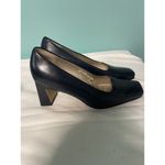 Liz Claiborne womens 6 navy blue leather pumps dress shoes heels S Photo 1