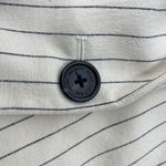 Nili Lotan Don Pinstripe One Button Blazer Jacket Natural Size 0 Black Photo 5