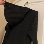 Stateside NWOT  Black Long Sleeve Ribbed 1/2 Zip Hooded Sweater Size Large Basic Photo 4