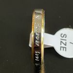 4mm gold silver forever love ring size 7 Photo 2