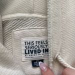 American Eagle Women’s Cream Cropped Hooded Zip Up Photo 2