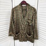 Victoria's Secret Victoria’s Secret Vintage Diamond Print Satin Sleep Pajama‎ Shirt Medium Photo 6