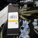 Karl Lagerfeld NEW  Paris button-front floral print‎ shirt, S, black+ Photo 10