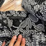 ZARA | Floral Gingham Embroidered Ruffle One Shoulder | Medium Photo 3