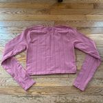 pink mauve workout cropped long sleeve top Size M Photo 5