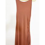 l*space L Tiana Maxi Dress Size Large Coffee Tan Cut Out Side Stretch Quiet Luxury Photo 8