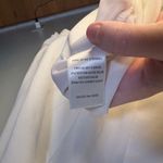 Lush Clothing Lush White Semi-sheer 3/4 Sleeve V Neck Blouse Large Feminine Flowy Spring Light Photo 5