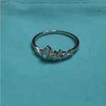 Dazzling Solid Silver Ring with 0.6ct Moissanite stones Photo 3