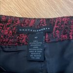 Grace Elements  Black and Red Patterned  Skirt pleated new size 10 Photo 1