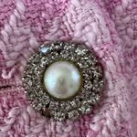 ZARA  Pink Tweed Houndstooth Cropped Blazer Jacket size Small $89 Photo 7