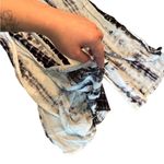 REWASH  BRAND Linen White Blue Tie Dye High Rise Wide Leg Pant Large Photo 4