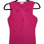Lucy Paris  Pink Keyhole Ribbed Sleeveless Bodycon Fitted Pink Top Size M Photo 1